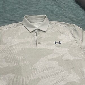 Under Armour Light Gray Polo Shirt with Pattern